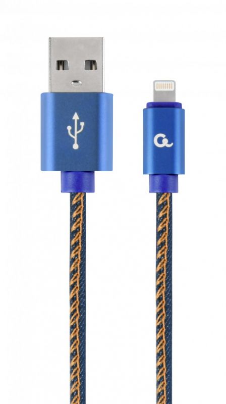 Кабель Cablexpert (CC-USB2J-AMLM-2M-BL) USB 2.0 - Lightning, преміум, 2м, синій