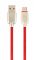 Кабель Cablexpert USB - USB Type-C V 2.0 (M/M), 2.1 А, преміум, 1 м, червоний (CC-USB2R-AMCM-1M-R) 