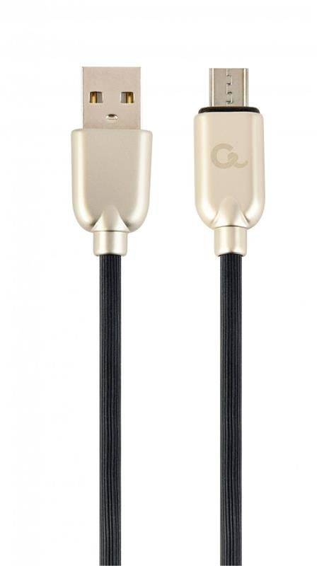 Кабель Cablexpert USB - micro USB V 2.0 (M/M), преміум, 1 м, чорний (CC-USB2R-AMmBM-1M)