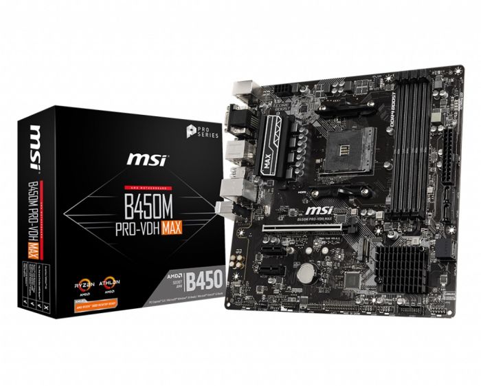 Материнська плата MSI B450M Pro-VDH Max Socket AM4