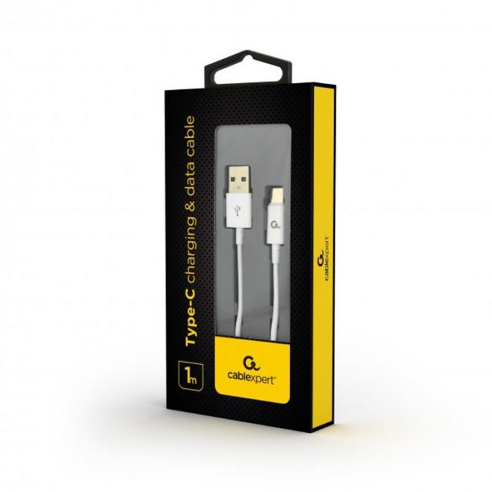 Кабель Cablexpert USB - USB Type-C V 2.0 (M/M), преміум, 1 м, білий (CC-USB2P-AMCM-1M-W)