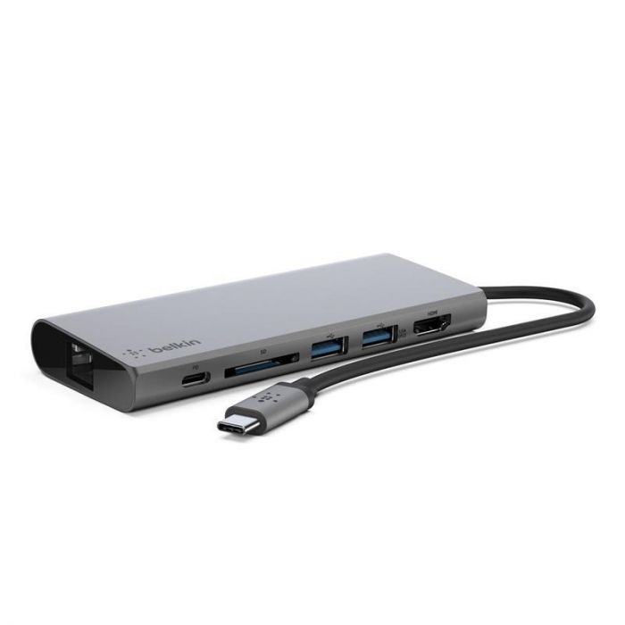 Концентратор USB-C Belkin Travel Space Grey (F4U092BTSGY)