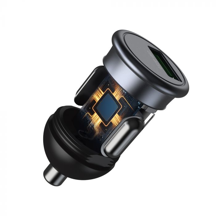 Автомобільний зарядний пристрій XO CC46 (USB, 3A) Gray (6920680827343)
