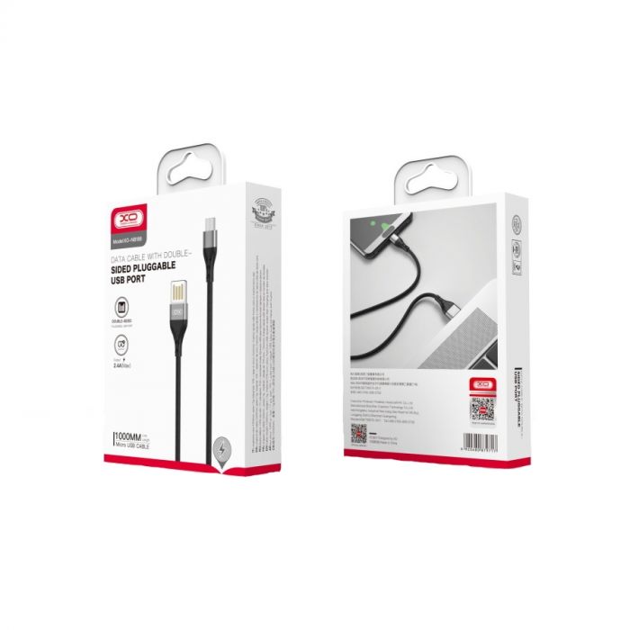 Кабель XO NB188 USB - micro-USB, (M/M), 2.4A 1 м Gray (6920680879717)