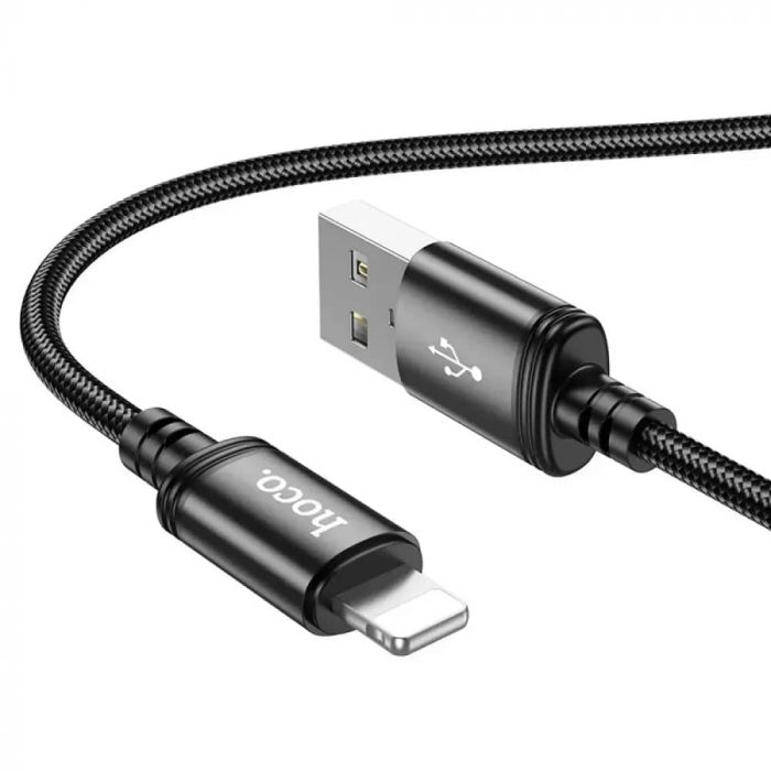 Кабель Hoco X89 Wind USB - Lightning (M/M), 1 м, Black (6931474784322)