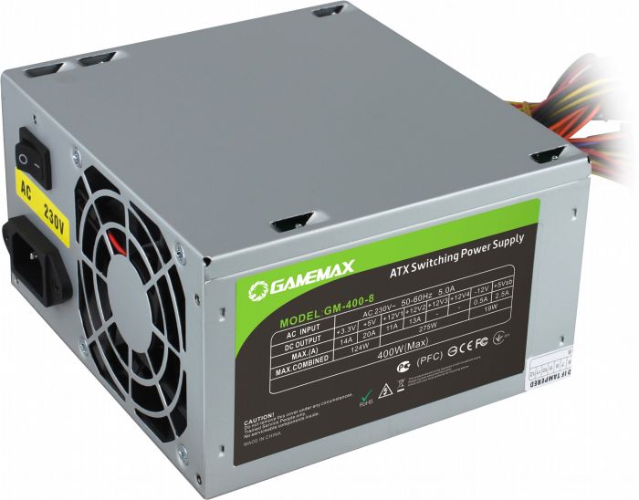 Блок живлення GameMax GM-400-8CM, 400W bulk