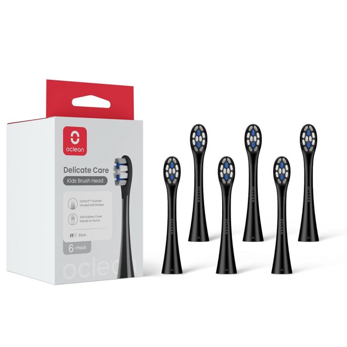 Насадка для зубної електрощітки Oclean X Kids P3K8 Black (6 шт) (6970810557381)