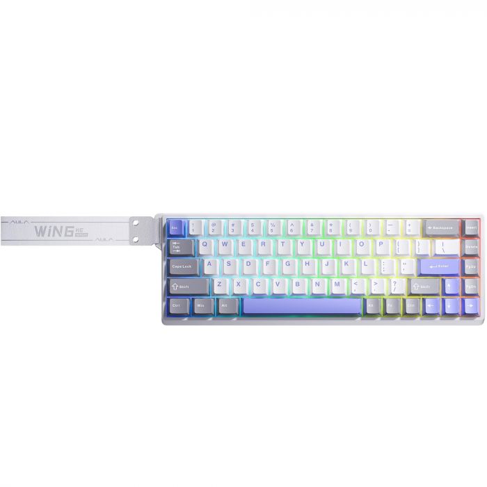 Клавіатура Aula WIN68 HE Max Magnetic Switch Grey/White/Purple (6978080504081)