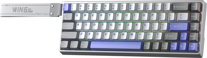 Клавіатура Aula WIN68 HE Max Magnetic Switch Grey/White/Purple (6978080504081)