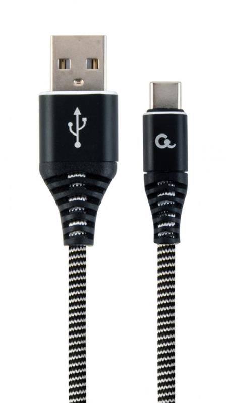 Кабель Cablexpert USB - USB Type-C V 2.0 (M/M), 2 м, Black/White (CC-USB2B-AMCM-2M-BW)