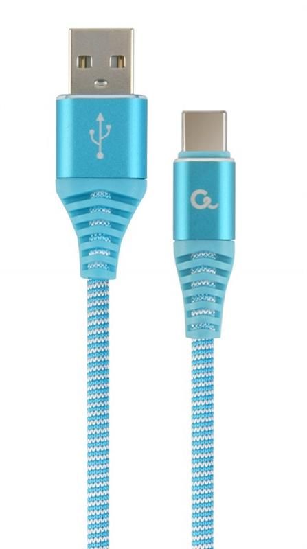 Кабель Cablexpert USB - USB Type-C V 2.0 (M/M), 2 м, Blue/White (CC-USB2B-AMCM-2M-VW)