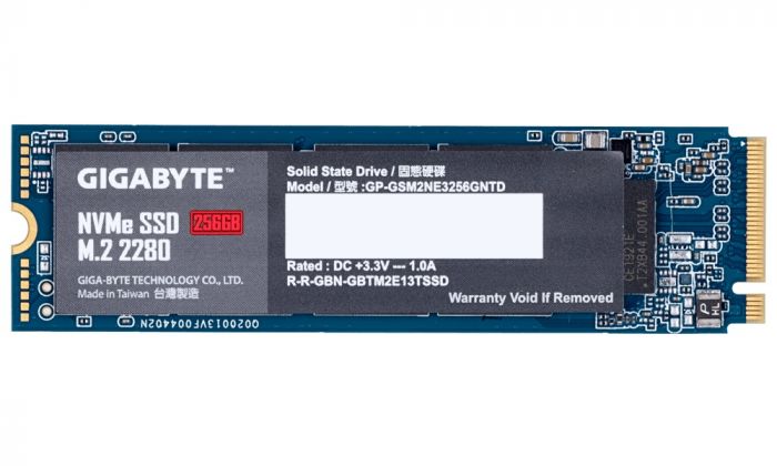 Накопичувач SSD 256GB Gigabyte M.2 PCIe NVMe 3.0 x4 NAND TLC (GP-GSM2NE3256GNTD)