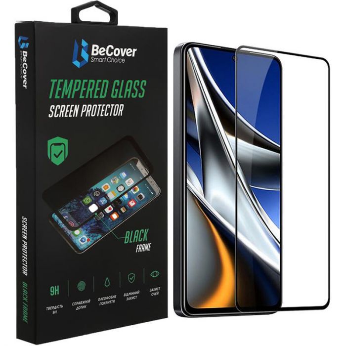 Захисне скло BeCover для Xiaomi Poco X4 Pro 5G Black (708149)
