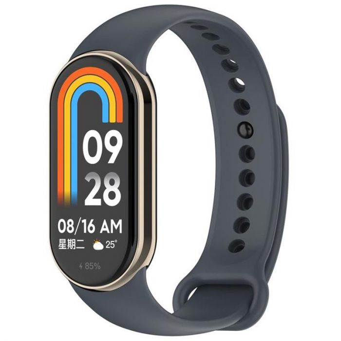 Силіконовий ремінець BeCover для Xiaomi Mi Smart Band 8 Gray (709388)