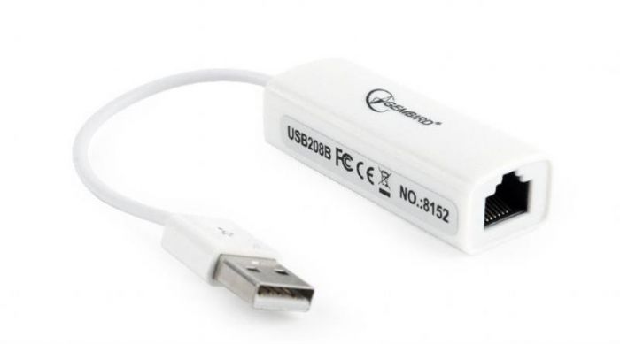 Мережевий адаптер Gembird (NIC-U2-02) USB - Fast Ethernet, білий