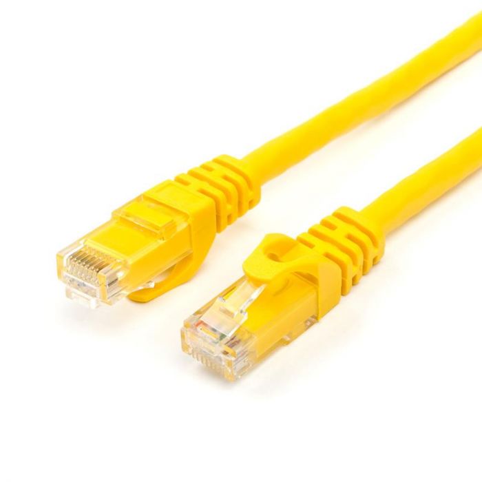 Патч-корд UTP Atcom RJ45, Cat.6, мідь, 0.5 м, жовтий