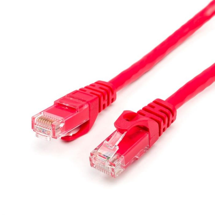 Патч-корд UTP Atcom RJ45, Cat.6, мідь, 0.5 м, червоний