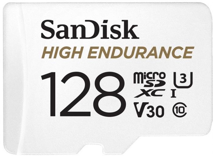 Карта пам`ятi MicroSDXC 128GB UHS-I/U3 Class 10 SanDisk High Endurance R100/W40MB/s + SD-adapter (SDSQQNR-128G-GN6IA)