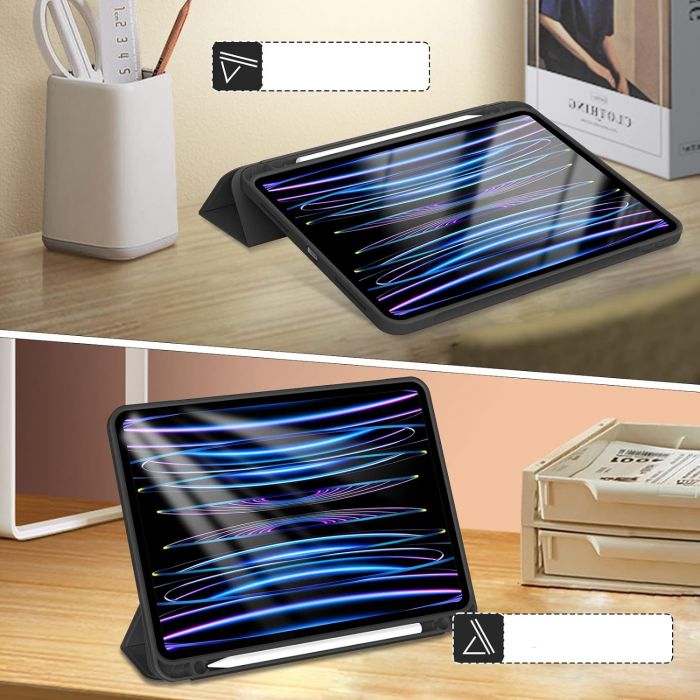 Чохол-книжка BeCover Tri Fold Soft TPU з кріпленням Apple Pencil для Apple iPad Pro 11 2020/2021/2022 Black (711109)