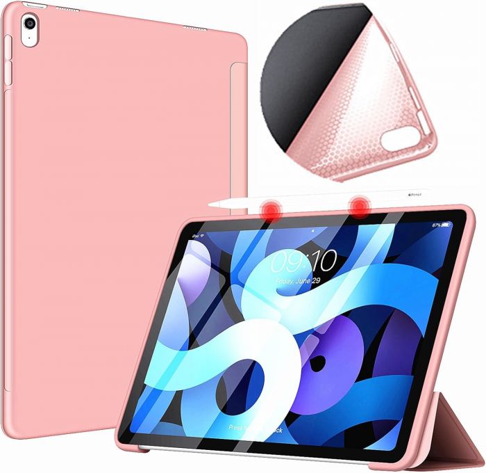 Чохол-книжка BeCover Tri Fold Soft TPU Silicone для Apple iPad Air (4/5) 2020/2022 10.9" Pink (711133)