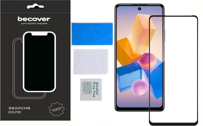 Захисне скло BeCover для Infinix Hot 40 Pro (X6837) Black (711149)