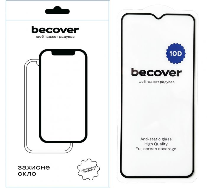 Захисне скло BeCover для Xiaomi Redmi 9A/Redmi 9C/Redmi 10A/Poco C31 10D Black (711368)