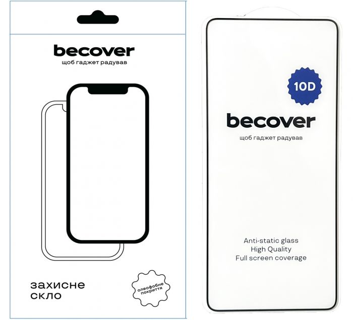 Захисне скло BeCover для Xiaomi Redmi Note 13 4G 10D Black (711375)