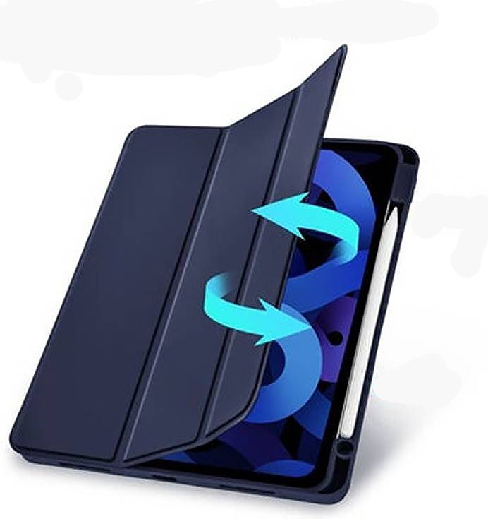 Чохол BeCover Tri Fold Soft TPU з кріпленням Apple Pencil для Apple iPad Air 11" M2 2024 Deep Blue (711401)