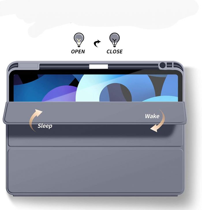 Чохол BeCover Tri Fold Soft TPU з кріпленням Apple Pencil для Apple iPad Air 11" M2 2024 Purple (711404)