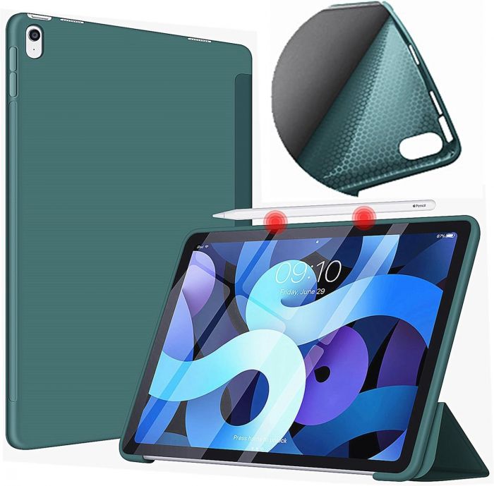 Чохол BeCover Tri Fold Soft TPU Silicone для Apple iPad Air 11" M2 2024 Dark Green (711406)