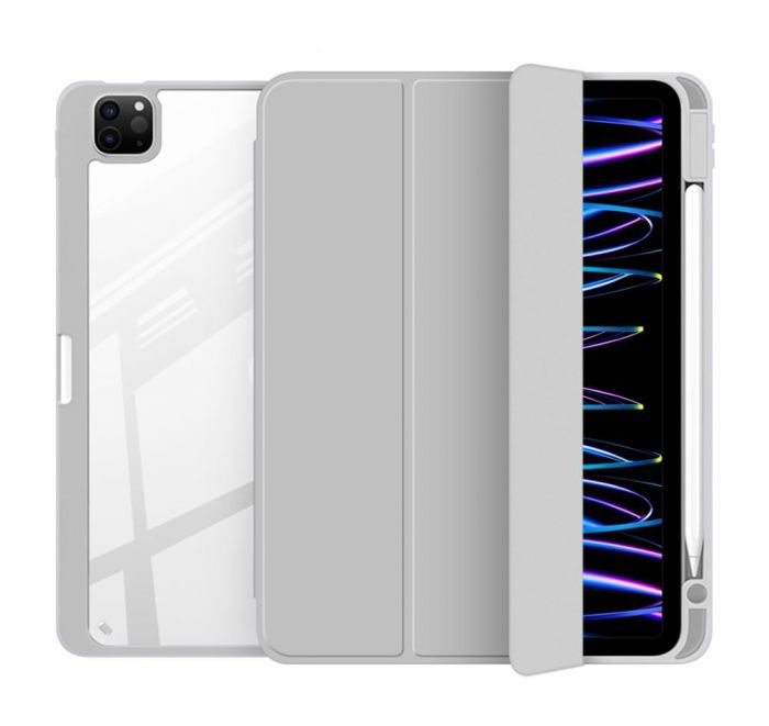 Чохол-книжка BeCover Soft Edge TPU з кріпленням Apple Pencil для Apple iPad Pro 12.9 2020/2021/2022 Gray (711709)