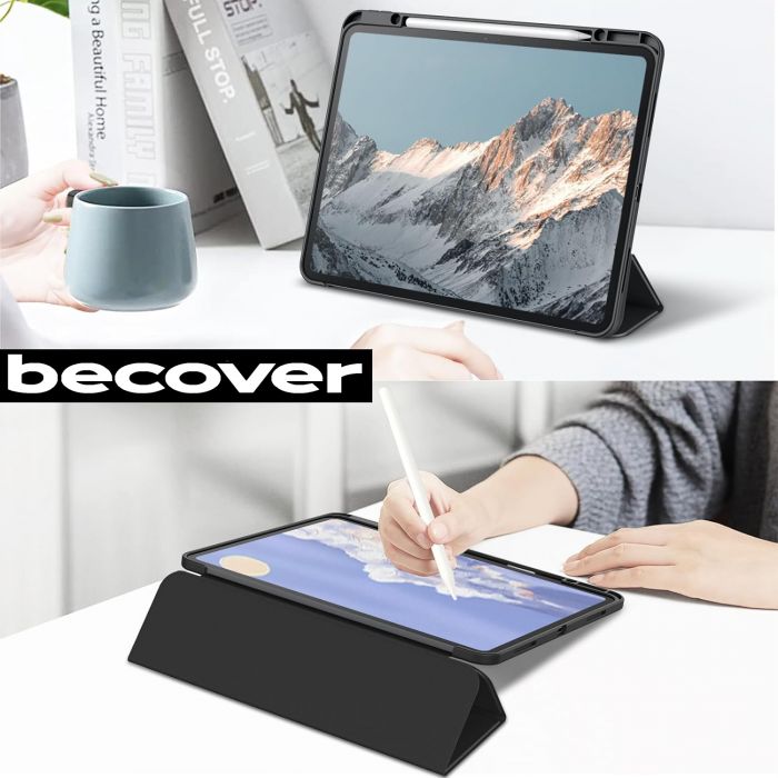 Чохол-книжка BeCover Soft Edge TPU з кріпленням Apple Pencil для Apple iPad Pro 13" M4 2024 Black (711717)