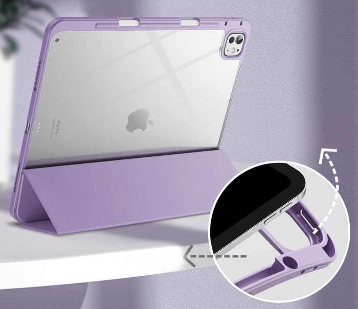 Чохол-книжка BeCover Soft Edge TPU з кріпленням Apple Pencil для Apple iPad Pro 13" M4 2024 Purple (711719)
