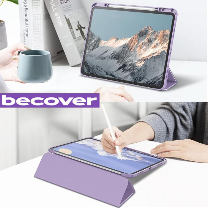 Чохол-книжка BeCover Soft Edge TPU з кріпленням Apple Pencil для Apple iPad Pro 13" M4 2024 Purple (711719)