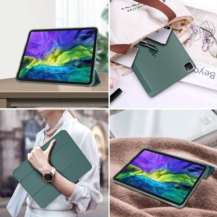 Чохол-книжка BeCover Tri Fold Hard для Apple iPad Air 13" M2 2024 Dark Green (711723)