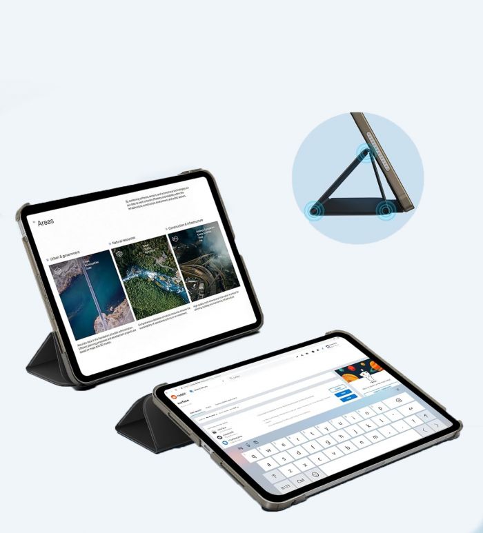 Чохол-книжка BeCover Tri Fold Hard для Apple iPad Pro 11" M4 2024 Black (711726)