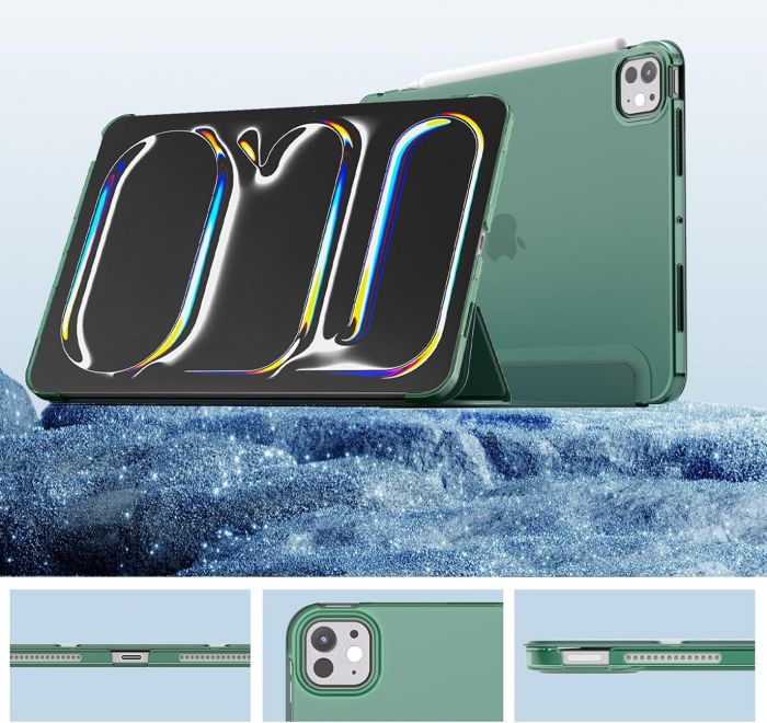 Чохол-книжка BeCover Tri Fold Hard для Apple iPad Pro 11" M4 2024 Dark Green (711727)