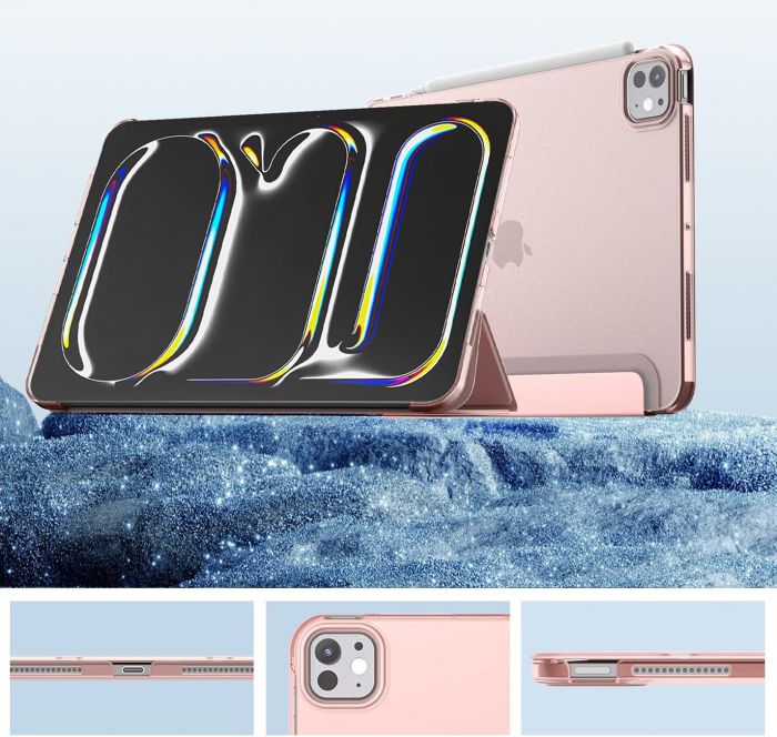 Чохол-книжка BeCover Tri Fold Hard для Apple iPad Pro 11" M4 2024 Pink (711728)