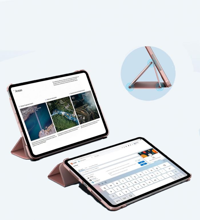 Чохол-книжка BeCover Tri Fold Hard для Apple iPad Pro 11" M4 2024 Pink (711728)