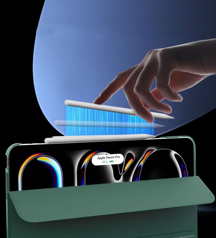 Чохол-книжка BeCover Tri Fold Hard для Apple iPad Pro 13" M4 2024 Dark Green (711731)