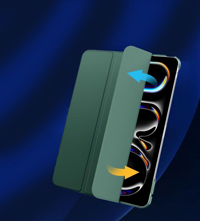 Чохол-книжка BeCover Tri Fold Hard для Apple iPad Pro 13" M4 2024 Dark Green (711731)