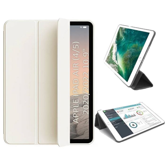 Чохол-книжка BeCover Tri Fold Soft TPU Silicone для Apple iPad Air (4/5) 2020/2022 10.9" Beige (711734)
