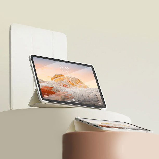 Чохол-книжка BeCover Tri Fold Soft TPU Silicone для Apple iPad Air (4/5) 2020/2022 10.9" Beige (711734)