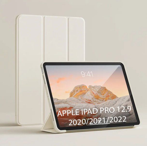 Чохол-книжка BeCover Tri Fold Soft TPU Silicone для Apple iPad Pro 12.9 2020/2021/2022 Beige (711736)