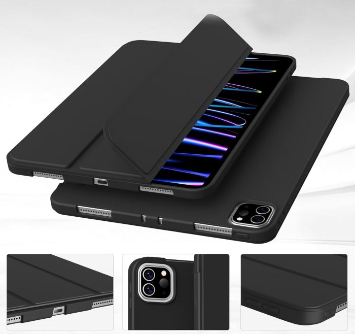 Чохол-книжка BeCover Tri Fold Soft TPU Silicone для Apple iPad Pro 11" M4 2024 Black (711744)