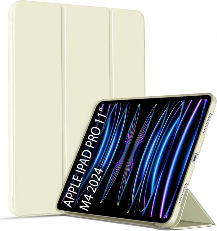 Чохол-книжка BeCover Tri Fold Soft TPU Silicone для Apple iPad Pro 11" M4 2024 Beige (711745)
