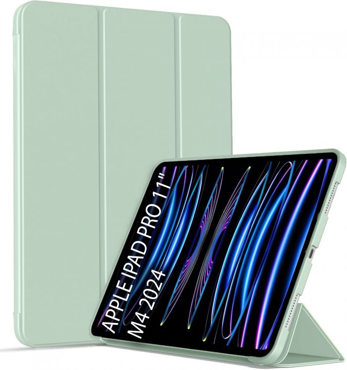 Чохол-книжка BeCover Tri Fold Soft TPU Silicone для Apple iPad Pro 11" M4 2024 Light Green (711747)