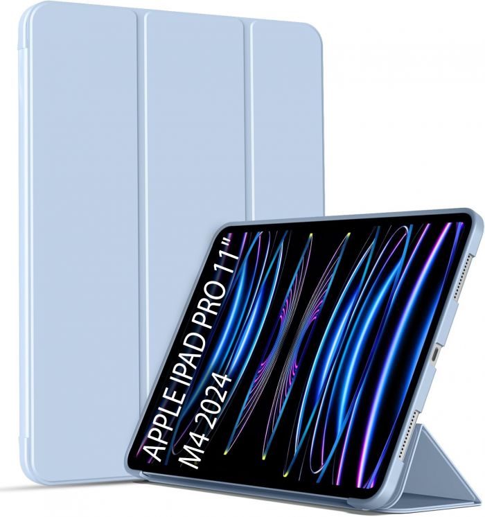 Чохол-книжка BeCover Tri Fold Soft TPU Silicone для Apple iPad Pro 11" M4 2024 Light Blue (711748)
