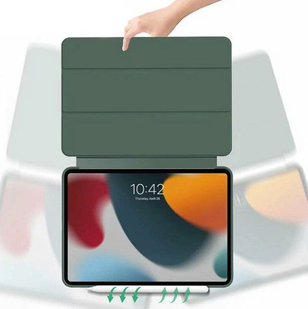 Чохол-книжка BeCover Tri Fold Soft TPU Silicone для Apple iPad Pro Pro 13" M4 2024 Dark Green (711752)