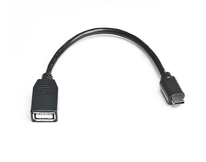 Кабель REAL-EL USB Type-C - USB V 2.0 (M/F), 0.1 м, чорний (EL123500017)